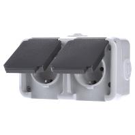 Peha SWD opbouw stopcontact PEHA dubbel horizontaal - 4657962 - thumbnail