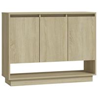 Dressoir 97x31x75 cm bewerkt hout sonoma eikenkleurig - thumbnail