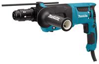 Makita hr2630tx12 combihamer | sds-plus | met verwisselbare boorkop 800w 2.4j + 17-delige boor/beitelset - hr2630tx12 - thumbnail