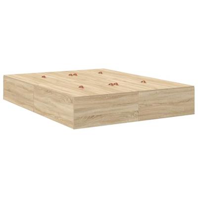 Bedframe Sonoma eiken 190 x 140 x 31.5 cm Bewerkt hout