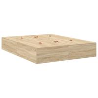 Bedframe Sonoma eiken 190 x 140 x 31.5 cm Bewerkt hout - thumbnail
