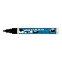 Creativ Company Glas- en porseleinstift, lijndikte 2-4 mm, dekkend, zwart, 1 stuk - thumbnail