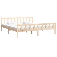 Bedframe zonder matras massief hout 160x200 cm - thumbnail