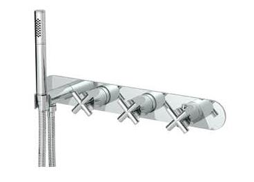 Hotbath Cobber hoge wastafelmengkraan met gebogen uitloop zonder waste verouderd ijzer CB003HCAI