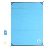VidaXL Picknickkleed met haringen 205x155 cm blauw - thumbnail