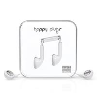 Happy Plugs Earbuds oordopjes met geïntegreerde microfoon en afstandsbediening Compatibel met Apple iPhone, iPod, iPad en Android smartphones, tablets en MP3-spelers - wit - thumbnail