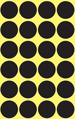 Avery Ronde etiketten diameter 18 mm, zwart, 96 stuks