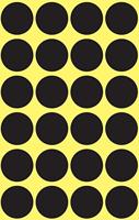 Avery Ronde etiketten diameter 18 mm, zwart, 96 stuks - thumbnail