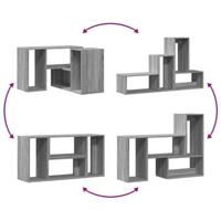 Tv-meubelen 2 st 75x30x50 cm bewerkt hout grijs sonoma eiken - thumbnail