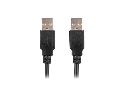 Lanberg CA-USBA-20CU-0010-BK USB-kabel 1m 2.0 USB A Zwart