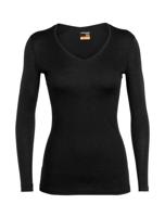 Icebreaker 200 Oasis LS V Thermoshirt Dames Black L - thumbnail