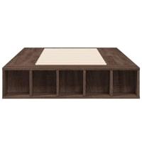 Bedframe bewerkt hout bruin eikenkleur 100x200 cm - thumbnail