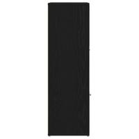 Boekenkast 90x28x90 cm bewerkt hout zwart eikenkleur - thumbnail