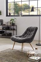 Artistiq Fauteuil 'Jurre' Velvet, kleur Grijs - thumbnail