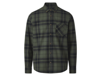 esmara Men Flanellen heren overhemd (Zwart/groen, M (39/40)) - thumbnail