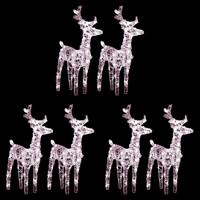 VidaXL Kerstrendieren 6 st 240 led's acryl warmwit - thumbnail