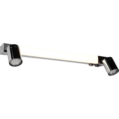 Chromen LED Wandlamp 6.5W - Aanpasbare Kleur - GU10 Fitting - IP44