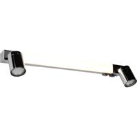 Chromen LED Wandlamp 6.5W - Aanpasbare Kleur - GU10 Fitting - IP44 - thumbnail