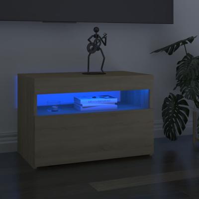 VidaXL Tv-meubel met led-verlichting 60x35x40 cm sonoma eikenkleurig