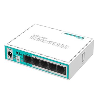 Mikrotik RB750 Ethernet-router (10.100Mbps, 10/100Base-T(X), Ethernet (RJ-45), 64MB, 32MB AR7241-AH1A