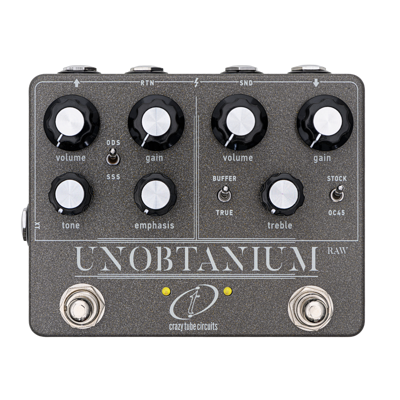 Crazy Tube Circuits Unobtanium Raw dual channel amp-in-a-box / overdrive effectpedaal