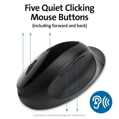 Kensington Pro Fit ergonomische muis, rechtshandig, draadloos - thumbnail