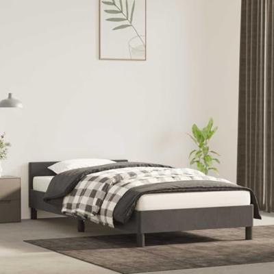 Bedframe zonder matras 80x200 cm fluweel donkergrijs