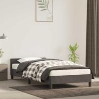 Bedframe zonder matras 80x200 cm fluweel donkergrijs - thumbnail