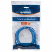 Intellinet 342568 RJ45 Netwerkkabel, patchkabel CAT 6 U/UTP 0.50 m Blauw 1 stuk(s) - thumbnail