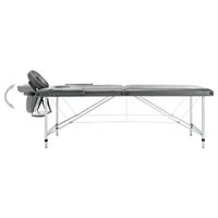 VidaXL Massagetafel met 2 zones 186x68 cm aluminium frame antraciet - thumbnail
