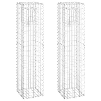 VidaXL Schanskorf palen 2 st 40x40x180 cm ijzer