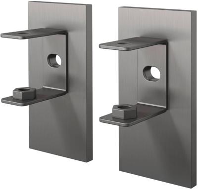 ZACK Linea Muurbeugel voor verlijming set 2 stuks grafiet