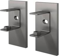 ZACK Linea Muurbeugel voor verlijming set 2 stuks grafiet - thumbnail