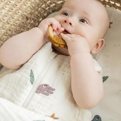 Done By Deer bijtring deer friends mosterd/roze, 2st.