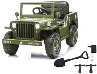Jamara Ride-on Jeep Willys MB Army groen 12V - thumbnail