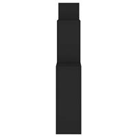 Wandschap kubus 80x15x78,5 cm bewerkt hout zwart - thumbnail