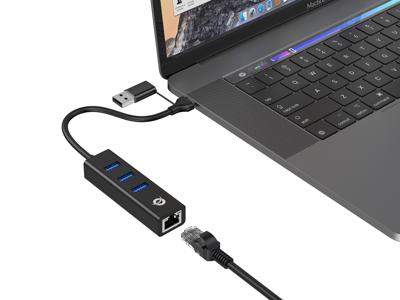 Conceptronic laptop dock & poortreplicator USB 3.2 Gen 1 (3.1 Gen 1) Type-A Zwart