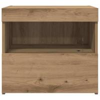 Nachtkastje met lade artisanaal eikenkleurig 50 x 40 x 45 cm - thumbnail