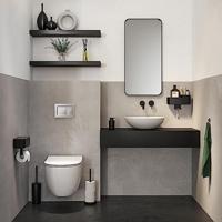 Tiger 2-Store Toiletrolhouder met opbergbakje Zwart 800378 - thumbnail