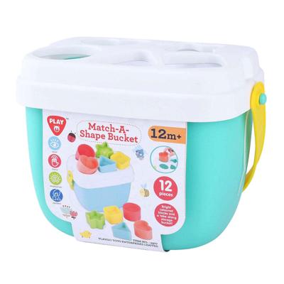 Playgo vormenstoof emmer met vormen - 12dlg.