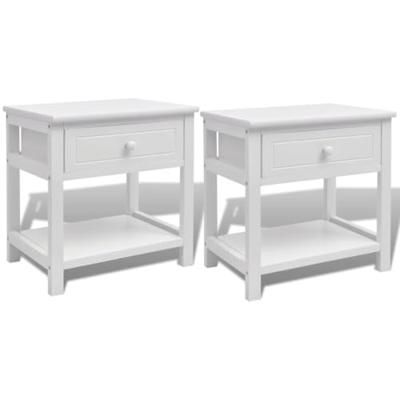 Nachtkastjes 2 stuks hout wit