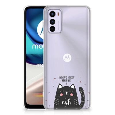 Motorola Moto G42 Telefoonhoesje met Naam Cat Good Day Motorola Moto G42 Telefoonhoesje met Naam Cat Good Day