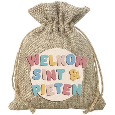 Folat BV Jute pepernootzakje welkom sint & pieten