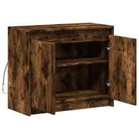 Dressoir met LED 72x34x61 cm bewerkt hout gerookt eikenkleurig - thumbnail