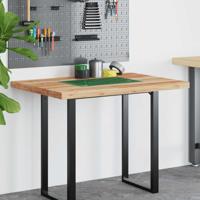 Bureaublad met olieafwerking 80x70x4 cm massief acaciahout - thumbnail