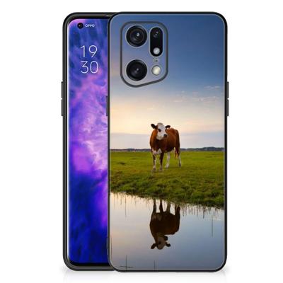 OPPO Find X5 Pro Dierenprint Telefoonhoesje Koe