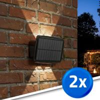 Solar up down wandlamp njord met warm wit licht - voordeelset van 2 - thumbnail