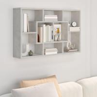Wandschap 85x16x52,5 cm bewerkt hout betongrijs - thumbnail
