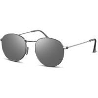 CWI zonnebril unisex rond zilver/grijs (CWI2141) - thumbnail