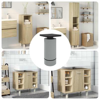 Meubelpoten Verstelbaar 12 pcs Wit 64 x 64 x 100 mm PP